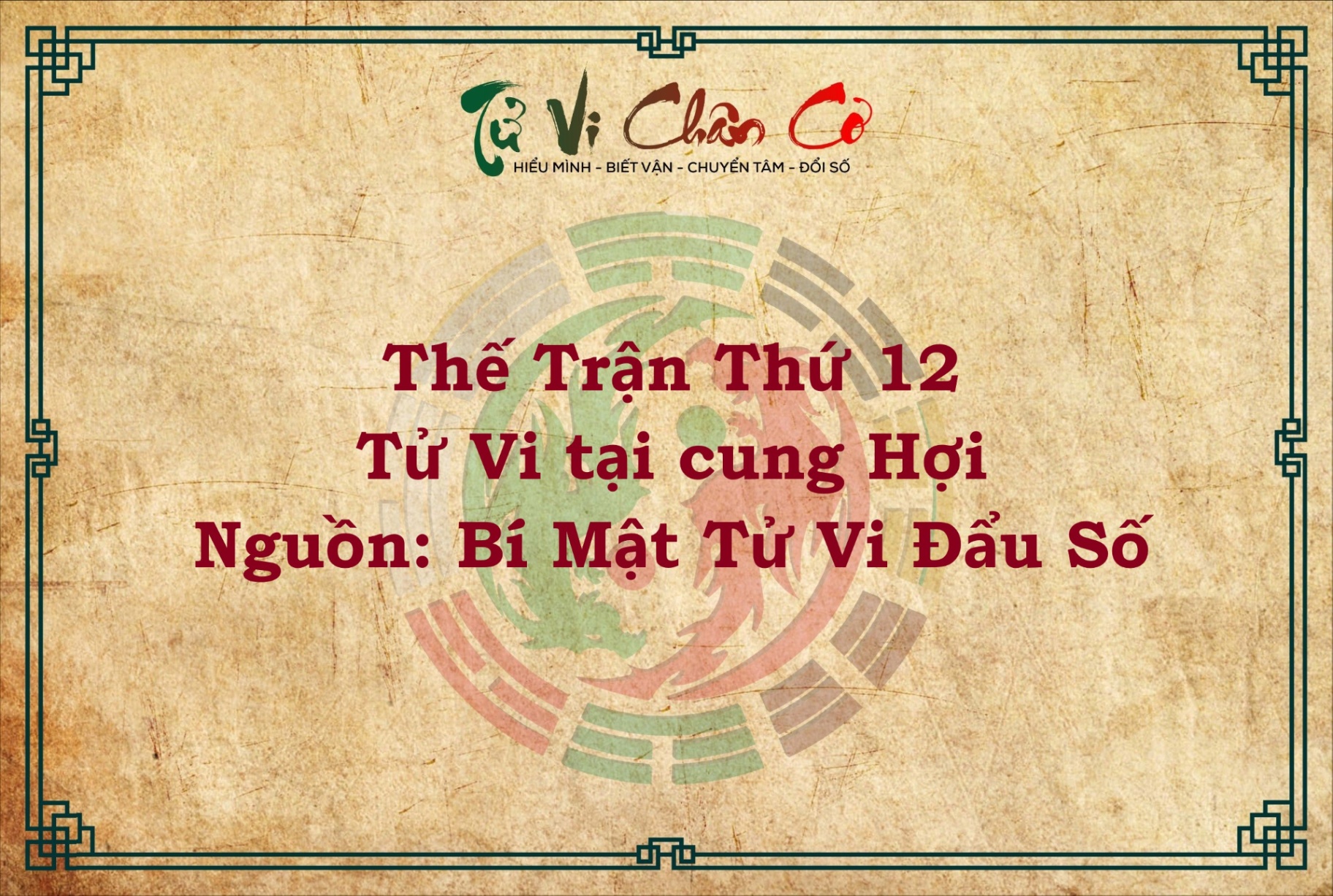 THẾ TRẬN THỨ 12: TỬ VI TẠI CUNG HỢI