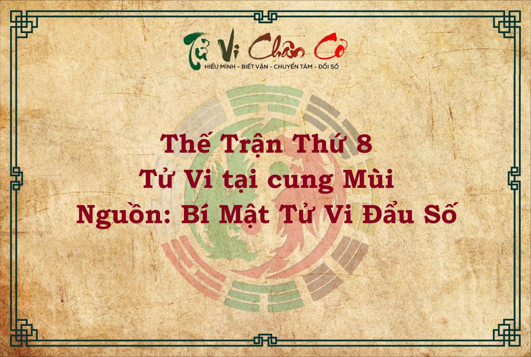 THẾ TRẬN THỨ 8: TỬ VI TẠI CUNG MÙI