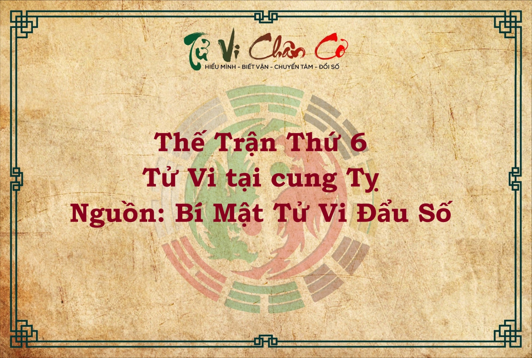 THẾ TRẬN THỨ 6: TỬ VI TẠI CUNG TỴ