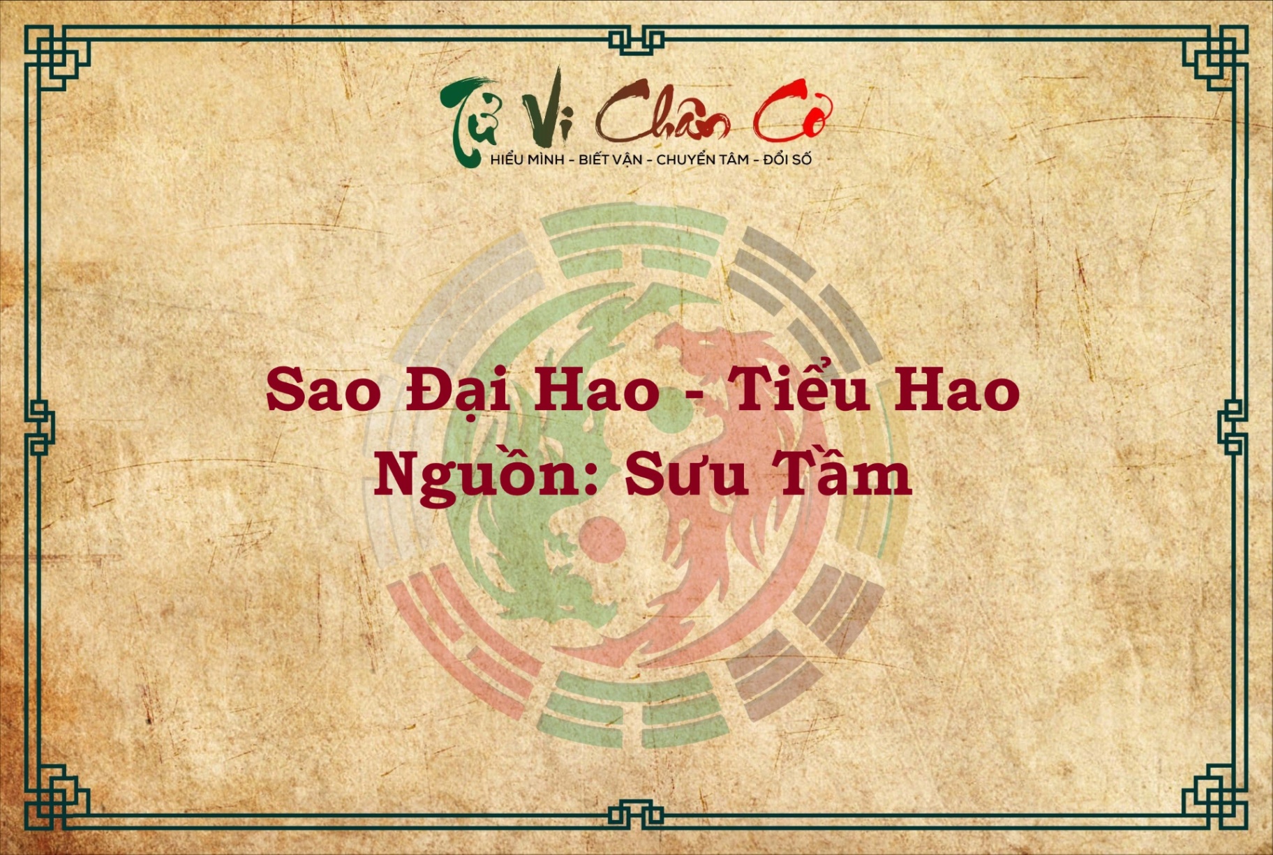 Ý NGHĨA SAO ĐẠI HAO - TIỂU HAO