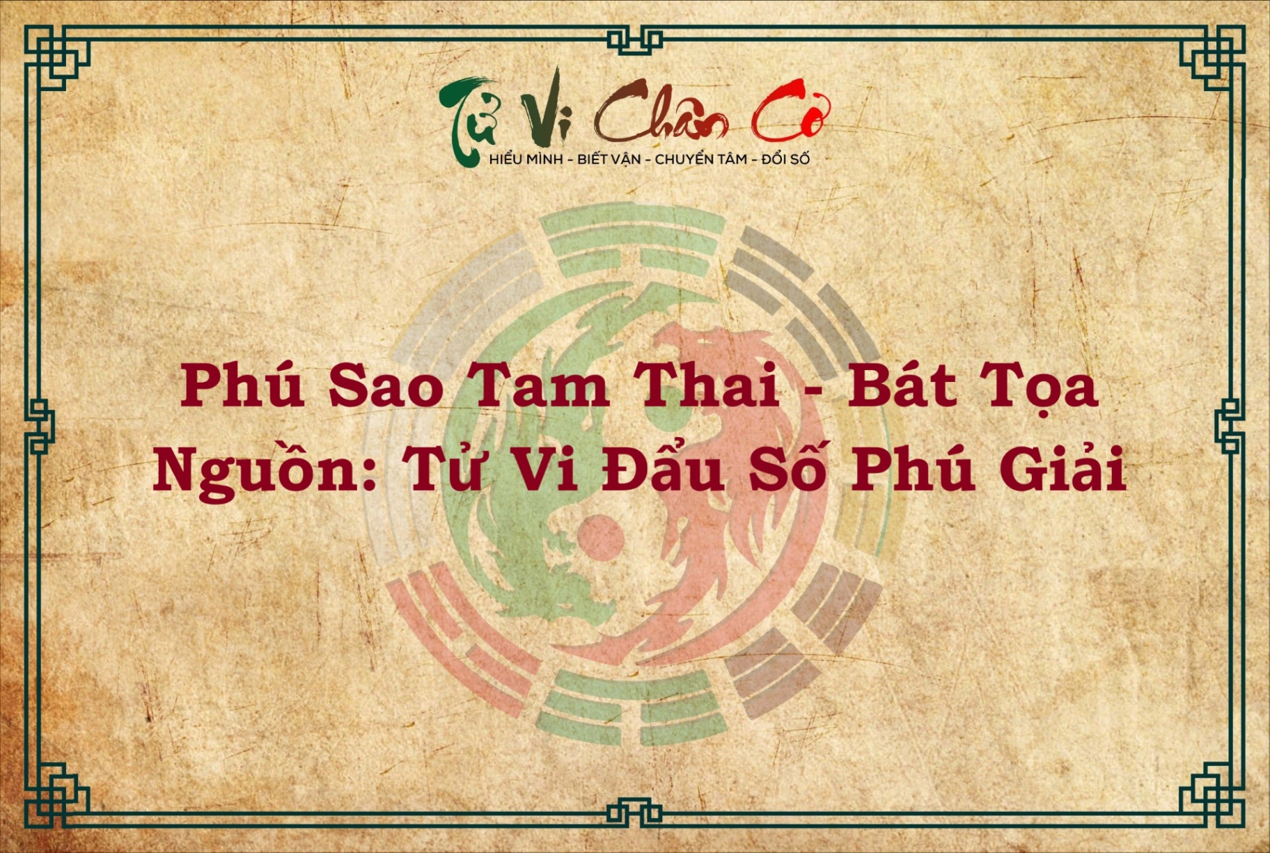 PHÚ SAO TAM THAI - BÁT TỌA