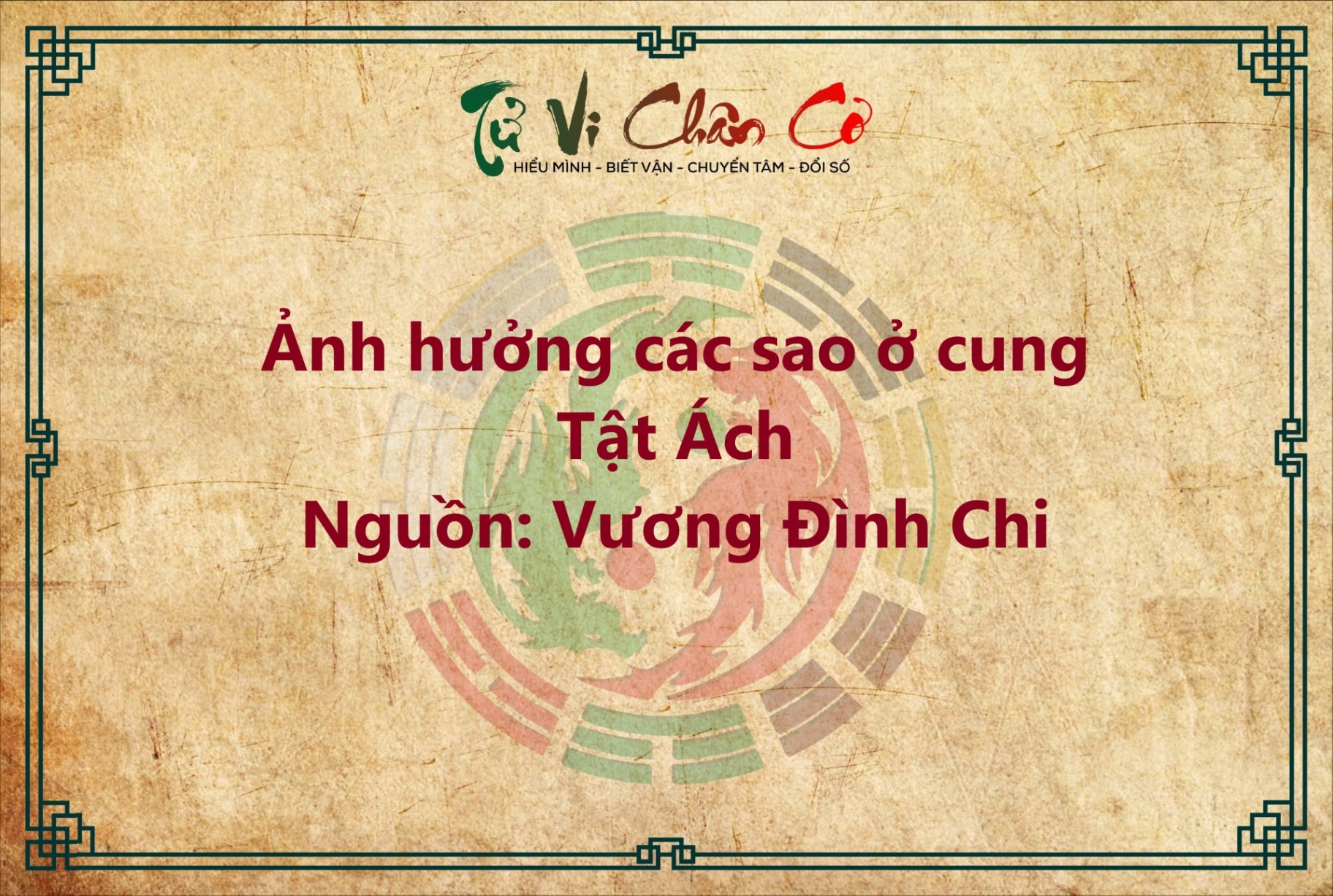 ẢNH HƯỞNG CÁC SAO Ở CUNG TẬT ÁCH