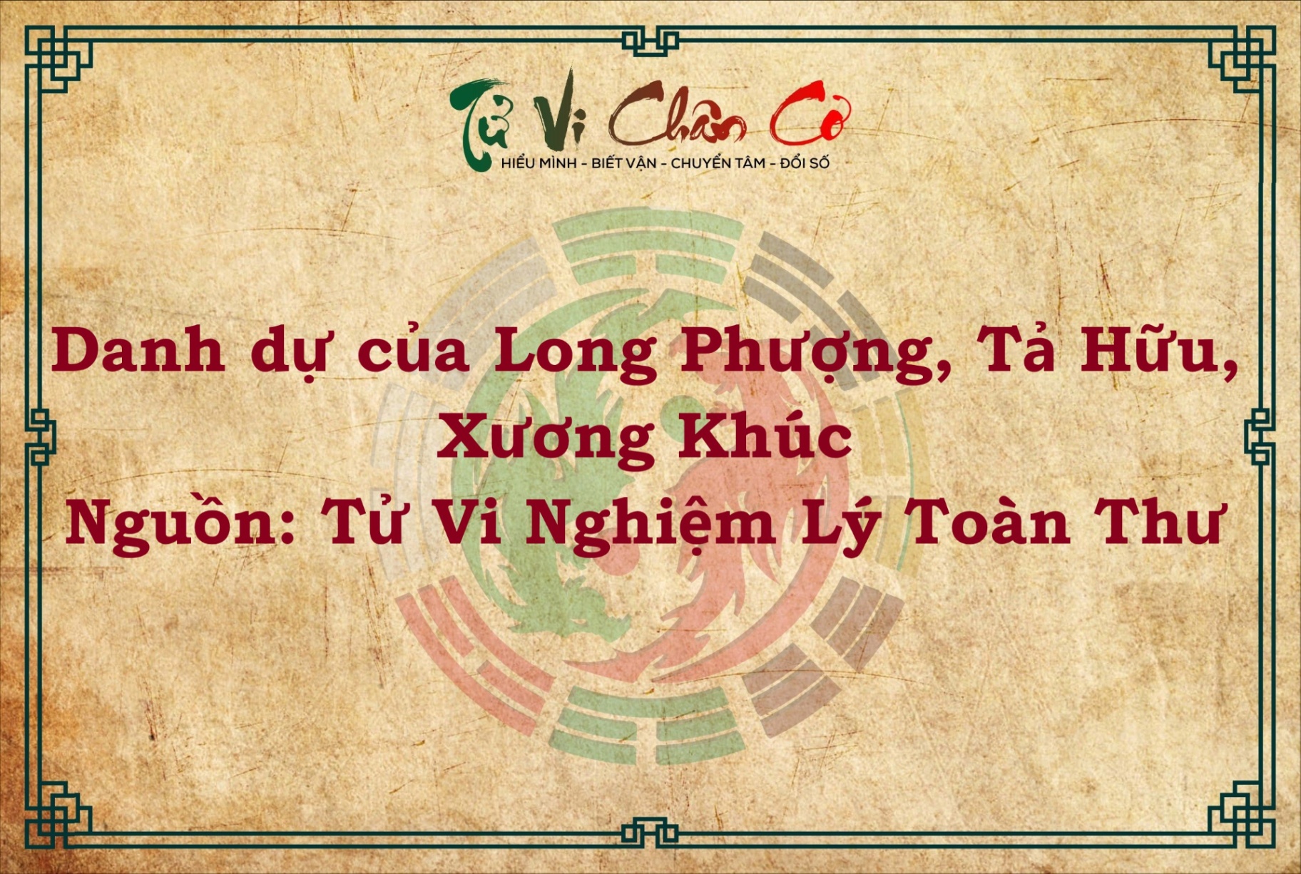 DANH DỰ CỦA LONG PHƯỢNG, TẢ HỮU, XƯƠNG KHÚC