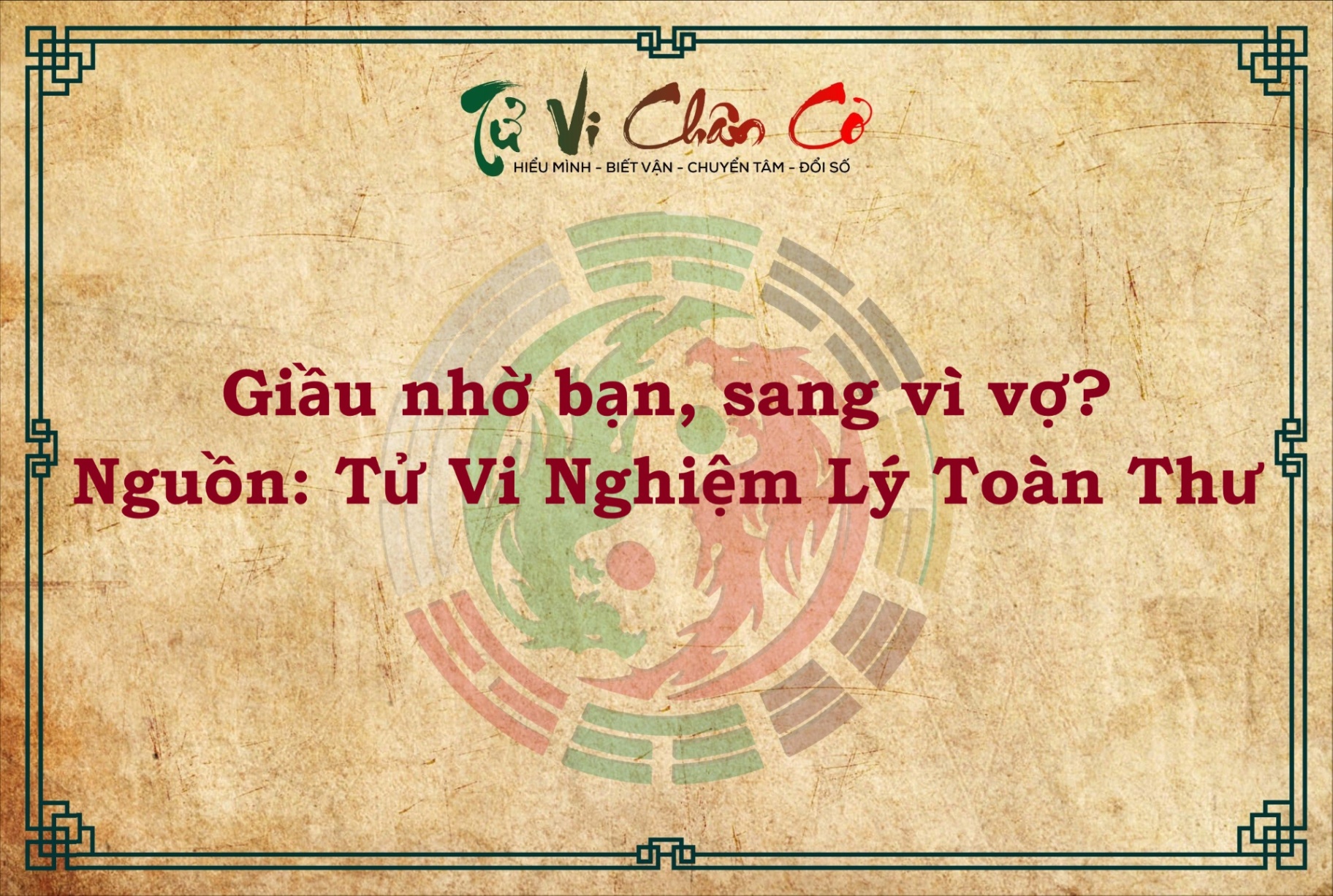 GIẦU NHỜ BẠN SANG VÌ VỢ?