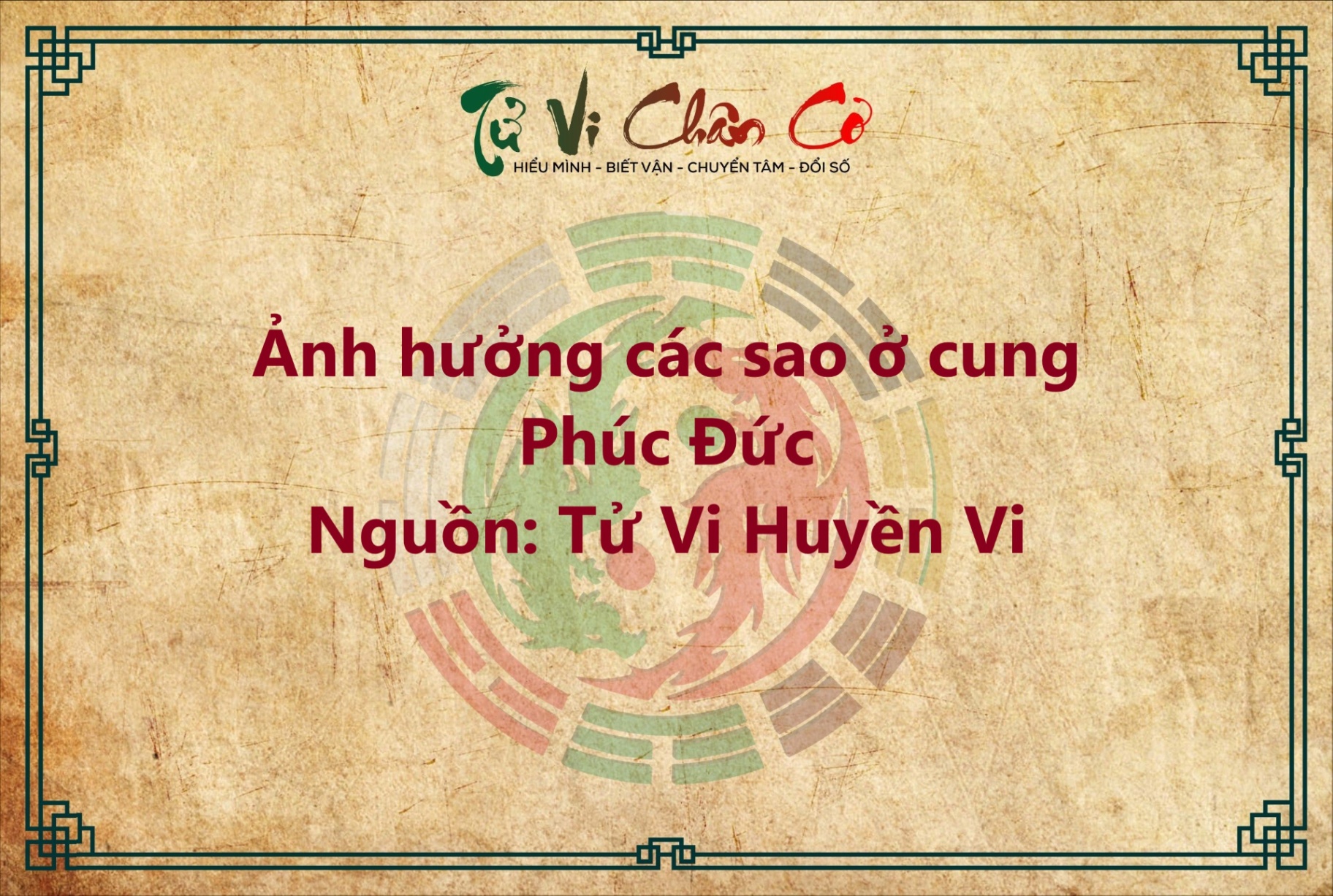 ẢNH HƯỞNG CÁC SAO Ở CUNG PHÚC ĐỨC