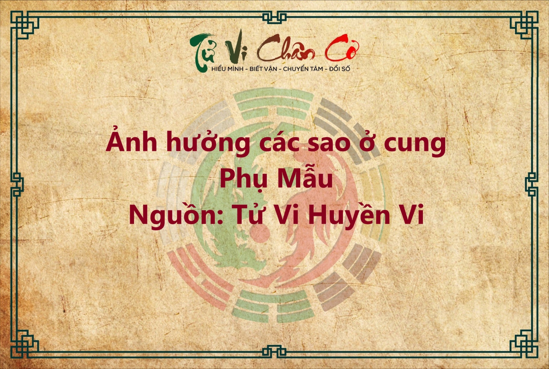 ẢNH HƯỞNG CÁC SAO Ở CUNG PHỤ MẪU