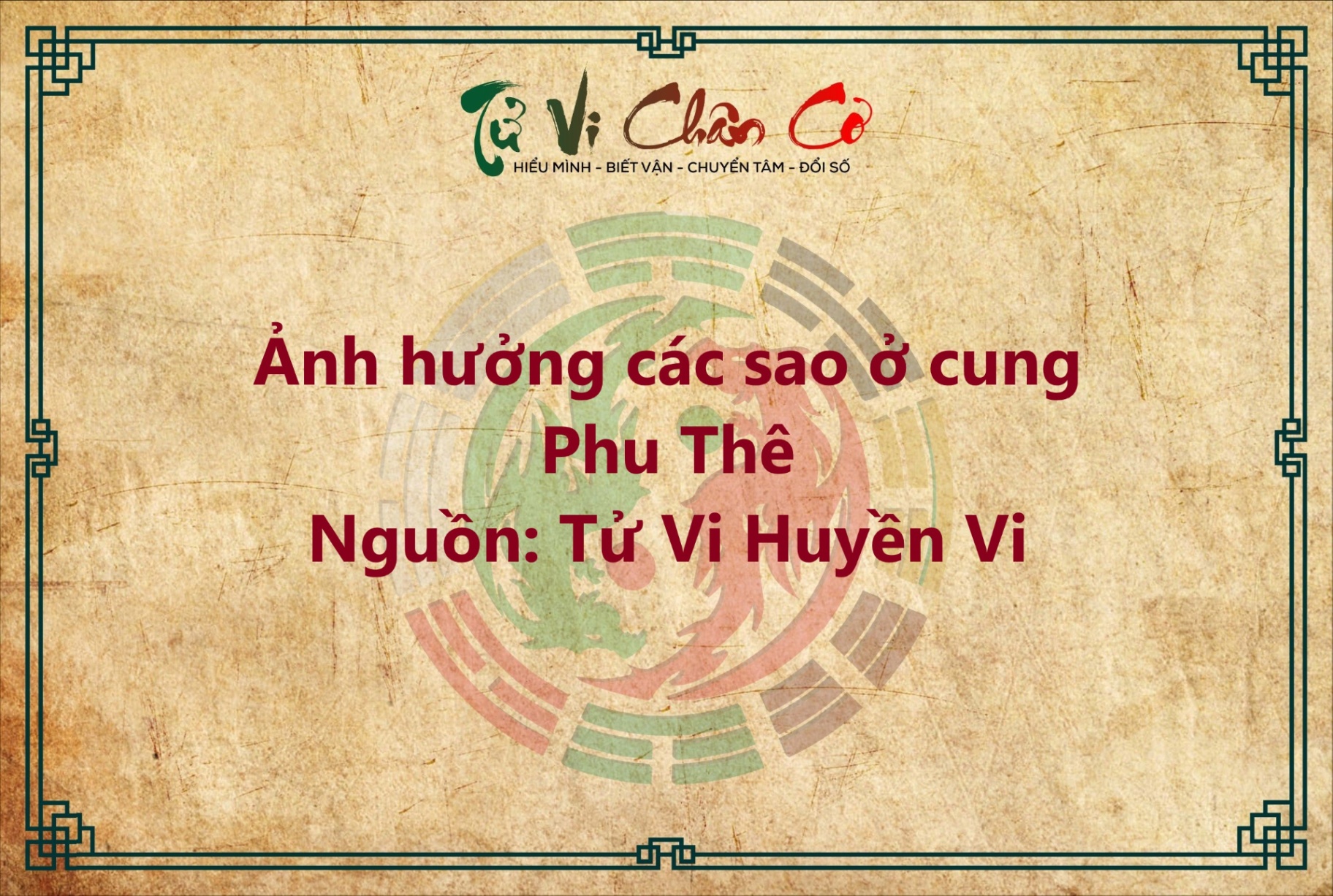 ẢNH HƯỞNG CÁC SAO Ở CUNG PHU THÊ