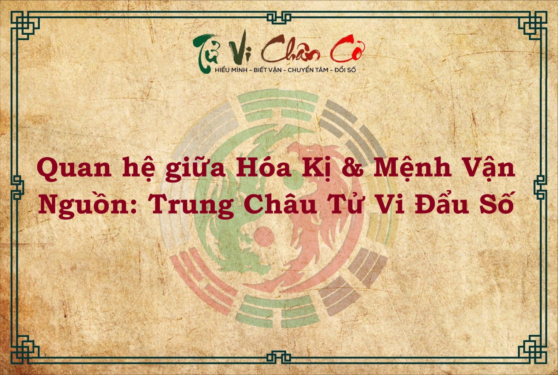 QUAN HỆ GIỮA HÓA KỊ VÀ MỆNH VẬN