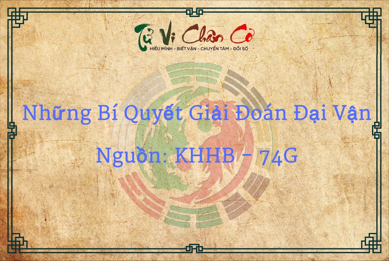 NHỮNG BÍ QUYẾT GIẢI ĐOÁN ĐẠI VẬN