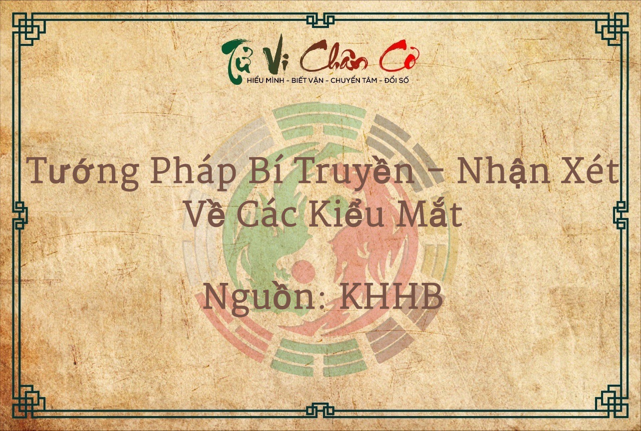 Tướng Pháp Bí Truyền: Nhận Xét Và Bàn Về Các Kiểu Mắt