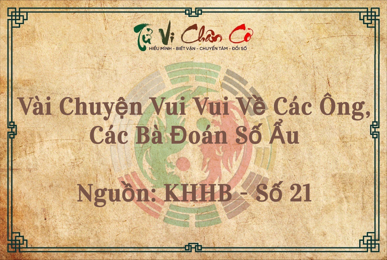 Vài Chuyện Vui Vui Về Các Ông, Các Bà Đoán Số Ẩu