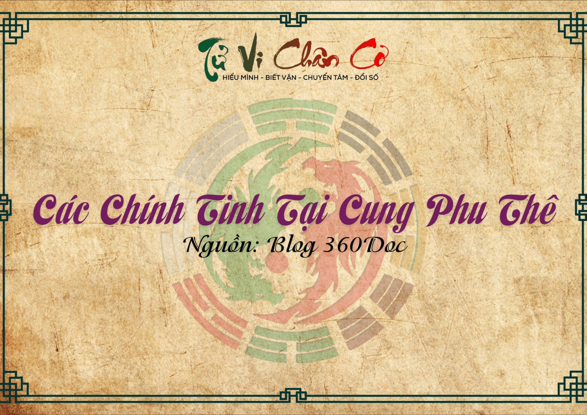 Các Chính Tinh Tại Cung Phu Thê