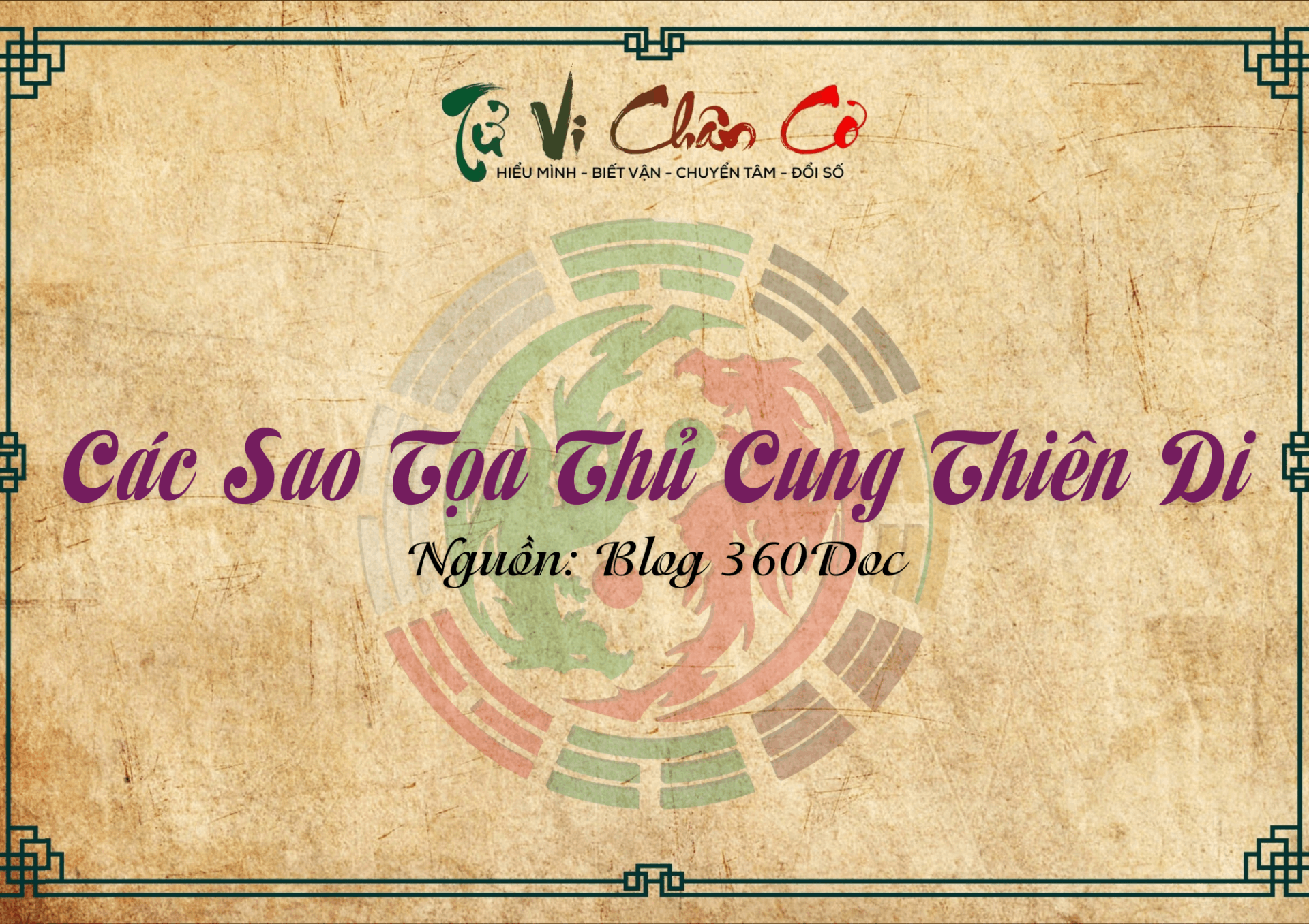 Các Sao Tọa Thủ Cung Thiên Di