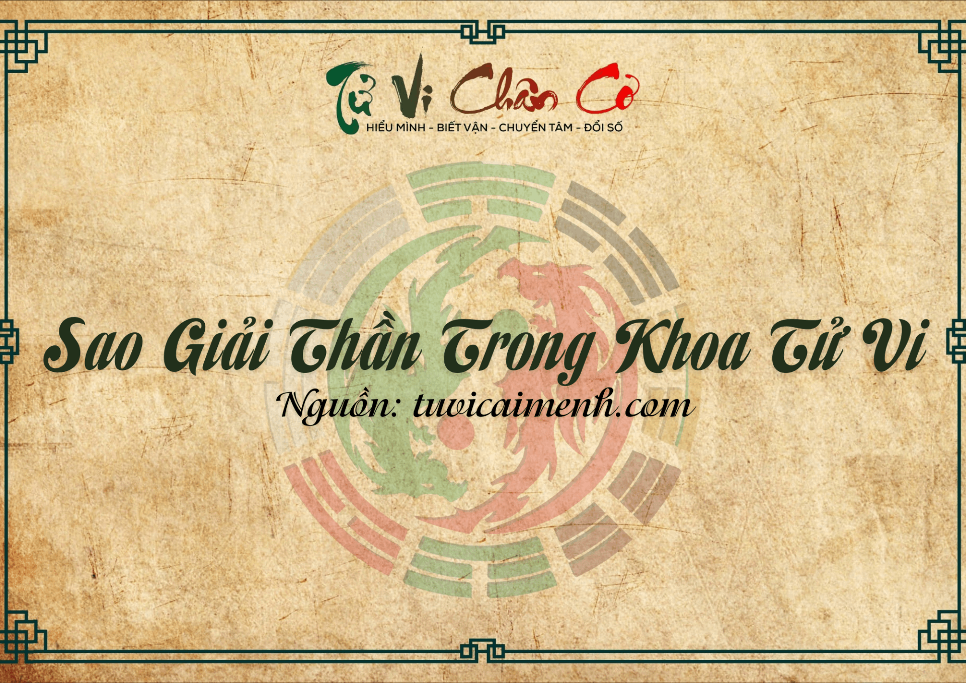 Sao Giải Thần Trong Khoa Tử Vi