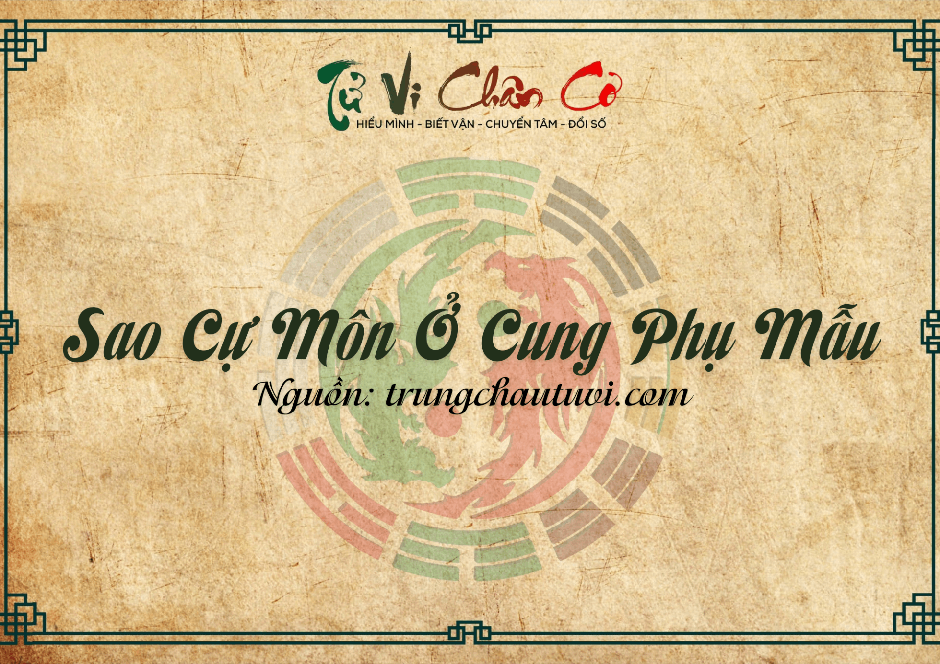 Sao Cự Môn Ở Cung Phụ Mẫu