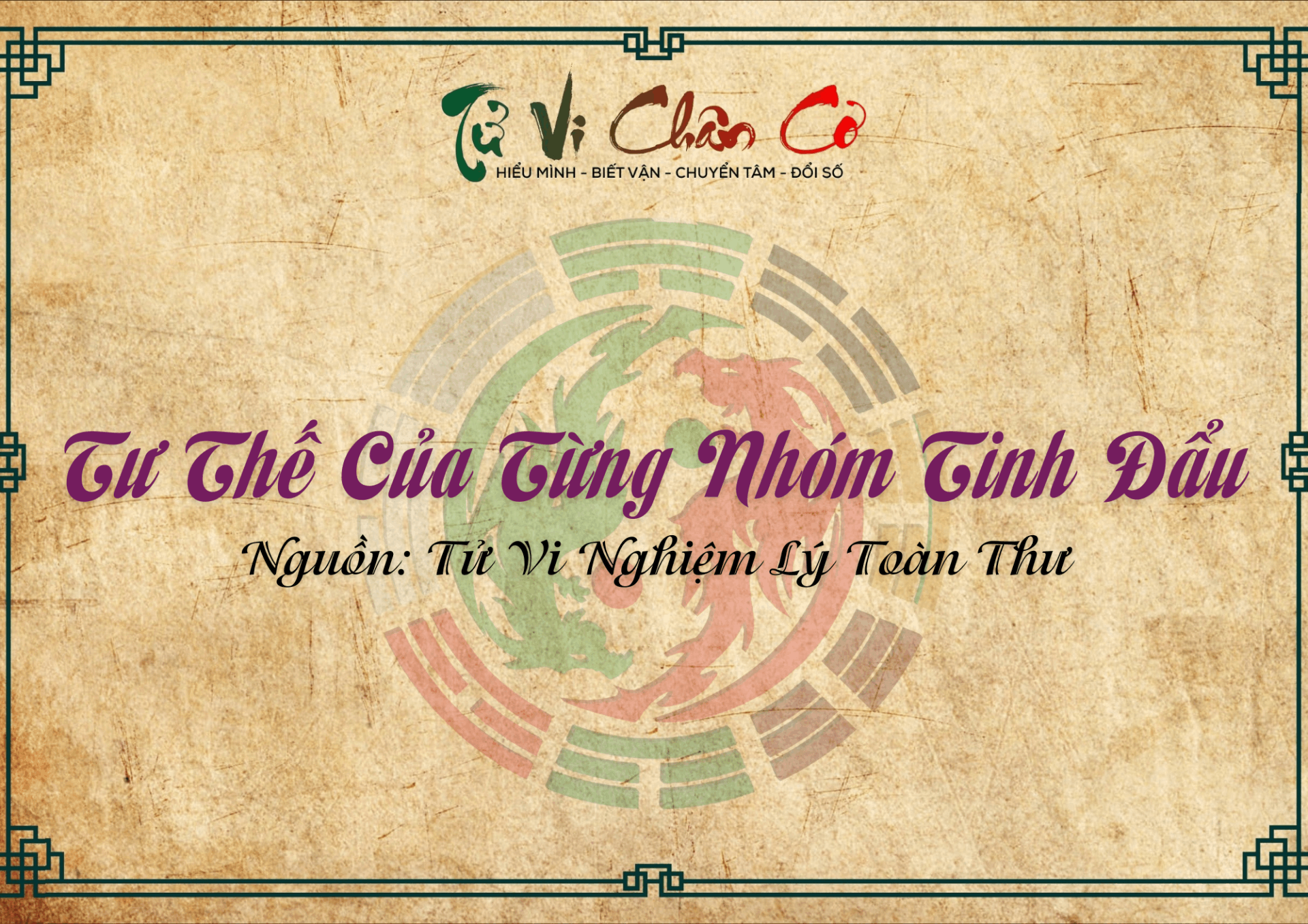 Tư Thế Của Từng Nhóm Tinh Đẩu