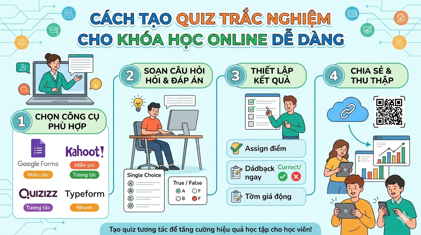 Cách Tạo Bài Kiểm Tra Online Nhanh Bằng Công Cụ Thông Minh