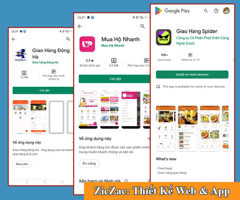 thiết kế app giá rẻ ziczac  thiết kế app giá rẻ uy tín tại hà nội