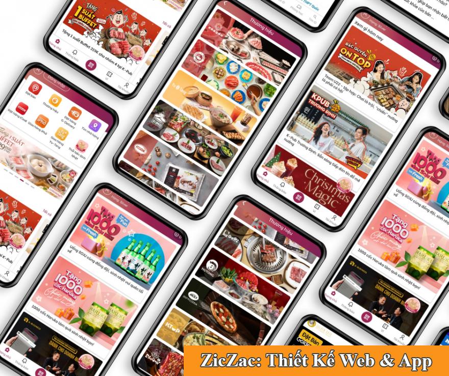  ZicZac nhận thiết kế App cho nhà hàng giá rẻ, chuyên nghiệp