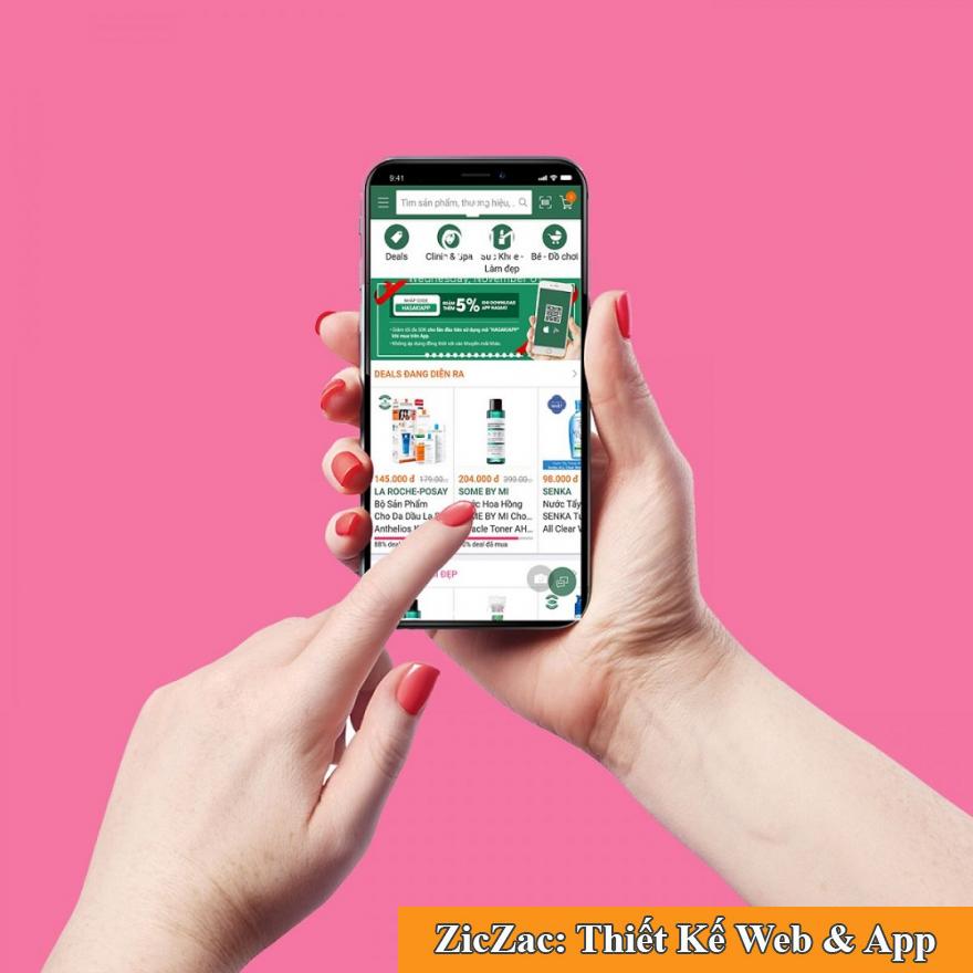 Thiết kế app mỹ phẩm chuyên nghiệp, bắt kịp thời đại mới