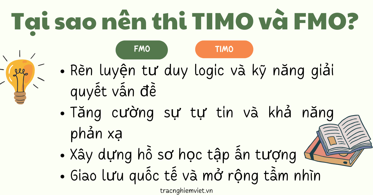 Lợi ích khi tham gia kỳ thi toán quốc tế FMO và TIMO Lợi ích khi tham gia kỳ thi toán quốc tế FMO và TIMO