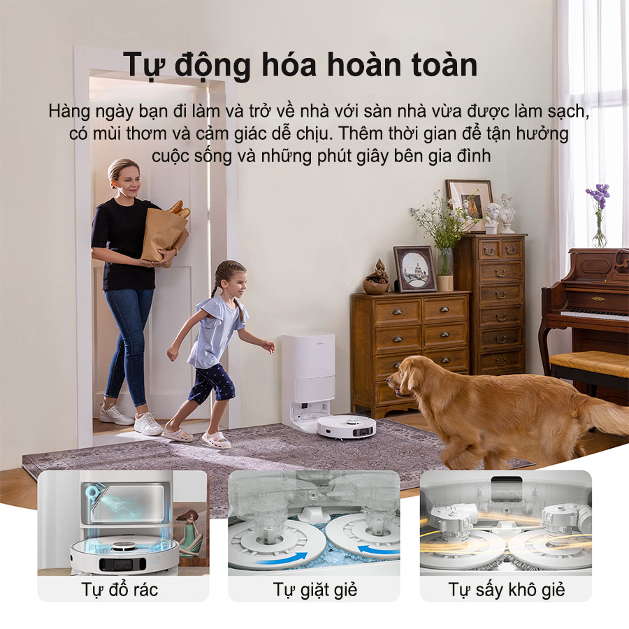 Cách sử dụng robot hút bụi an toàn trong nhà có em bé
