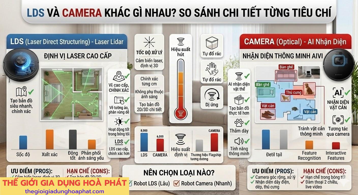 LDS và camera khác gì nhau? So sánh chi tiết từng tiêu chí
