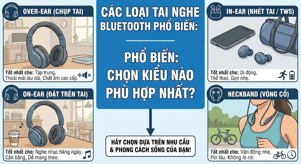 Top tai nghe bluetooth tốt nhất hiện nay
