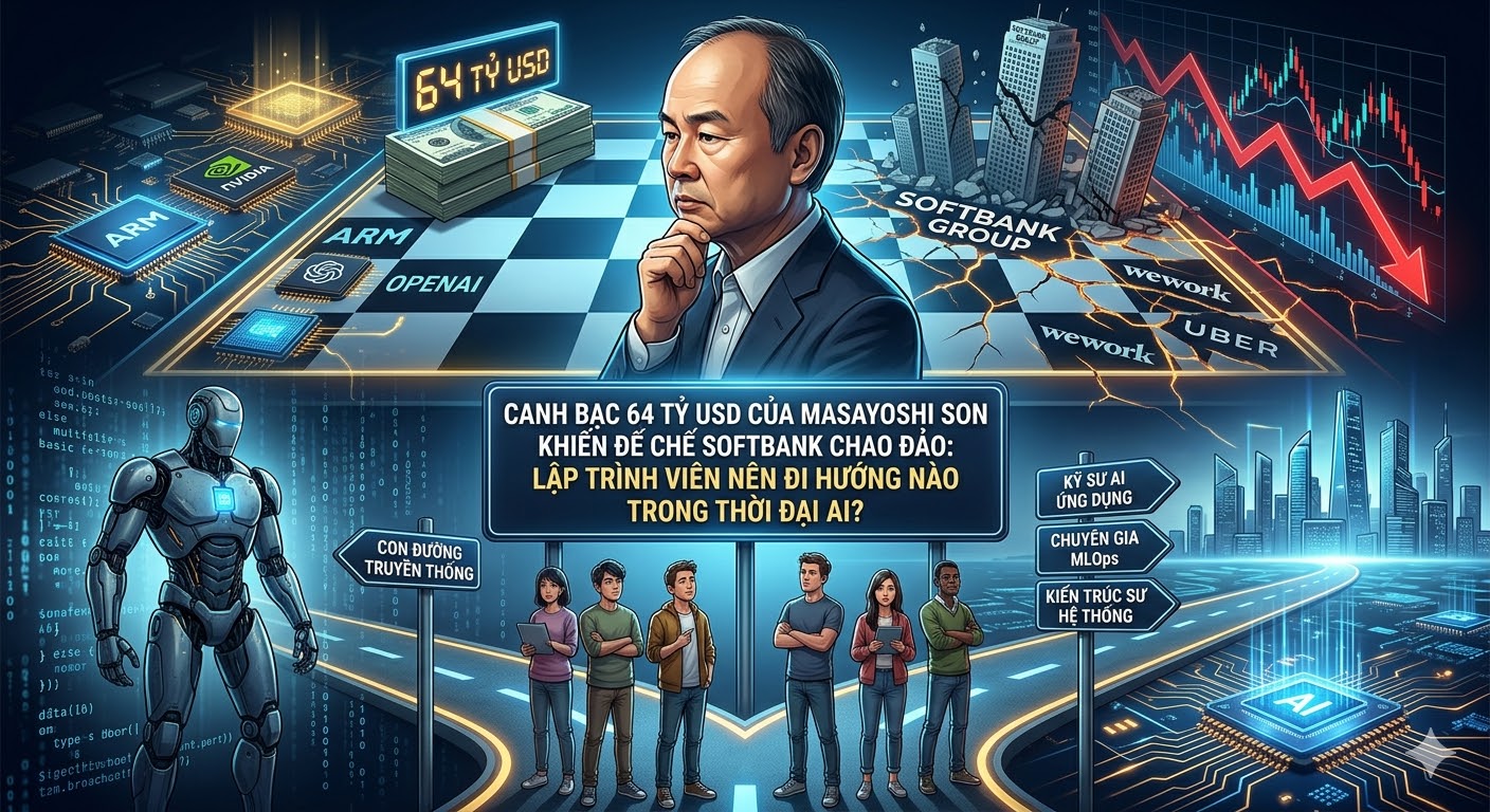 Canh bạc 64 tỷ USD của Masayoshi Son khiến đế chế SoftBank chao đảo: Lập trình viên nên đi hướng nào trong thời đại AI? Canh bạc 64 tỷ USD của Masayoshi Son khiến đế chế SoftBank chao đảo: Lập trình viên nên đi hướng nào trong thời đại AI?