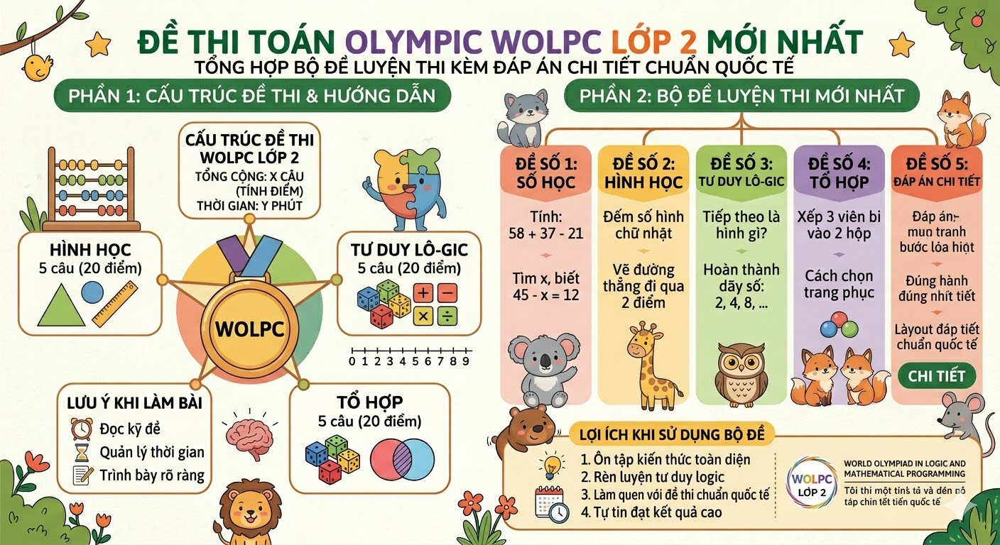Đề thi Olympic WOLPC lớp 2 Đề thi Olympic WOLPC lớp 2