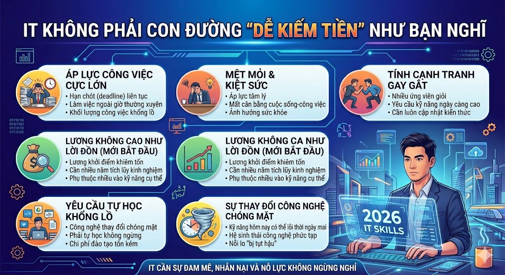 IT không phải con đường “dễ kiếm tiền” như bạn nghĩ IT không phải con đường “dễ kiếm tiền” như bạn nghĩ