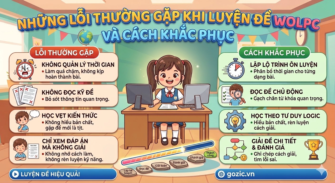 Những lỗi thường gặp khi luyện đề WOLPC và cách khắc phục Những lỗi thường gặp khi luyện đề WOLPC và cách khắc phục