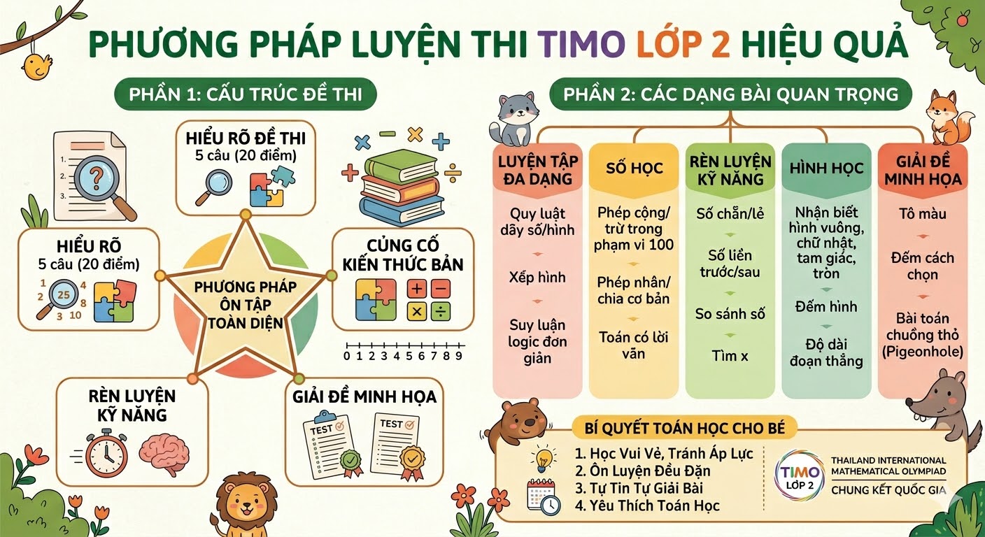 Phương pháp luyện thi TIMO lớp 2 hiệu quả Phương pháp luyện thi TIMO lớp 2 hiệu quả