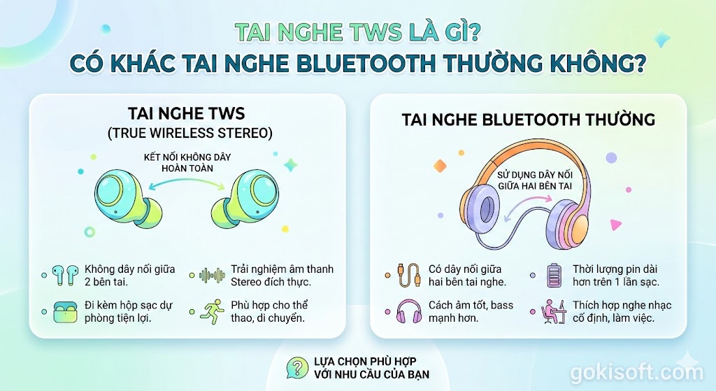 Tai Nghe TWS Là Gì? Có Khác Tai Nghe Bluetooth Thường Không?