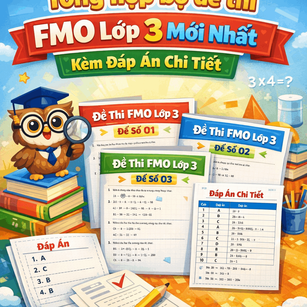 Tổng hợp bộ đề thi FMO lớp 3 mới nhất kèm đáp án chi tiết