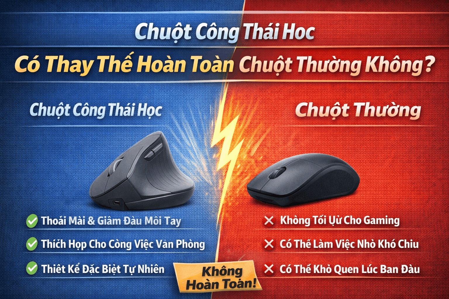 Chuột Công Thái Học Có Thay Thế Hoàn Toàn Chuột Thường Không?