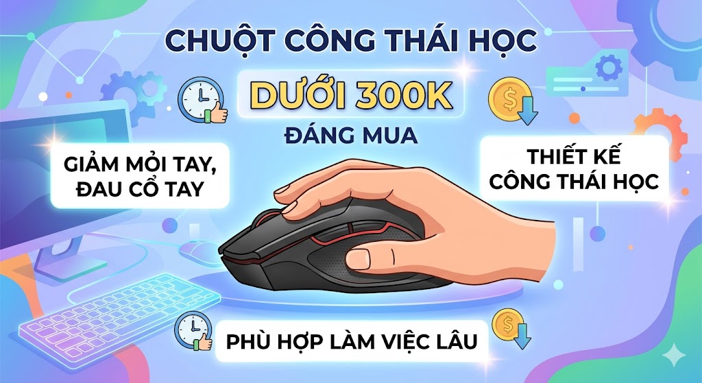 Chuột Công Thái Học Dưới 300K Đáng Mua