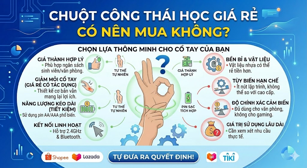 Chuột Công Thái Học Giá Rẻ Có Nên Mua Không?