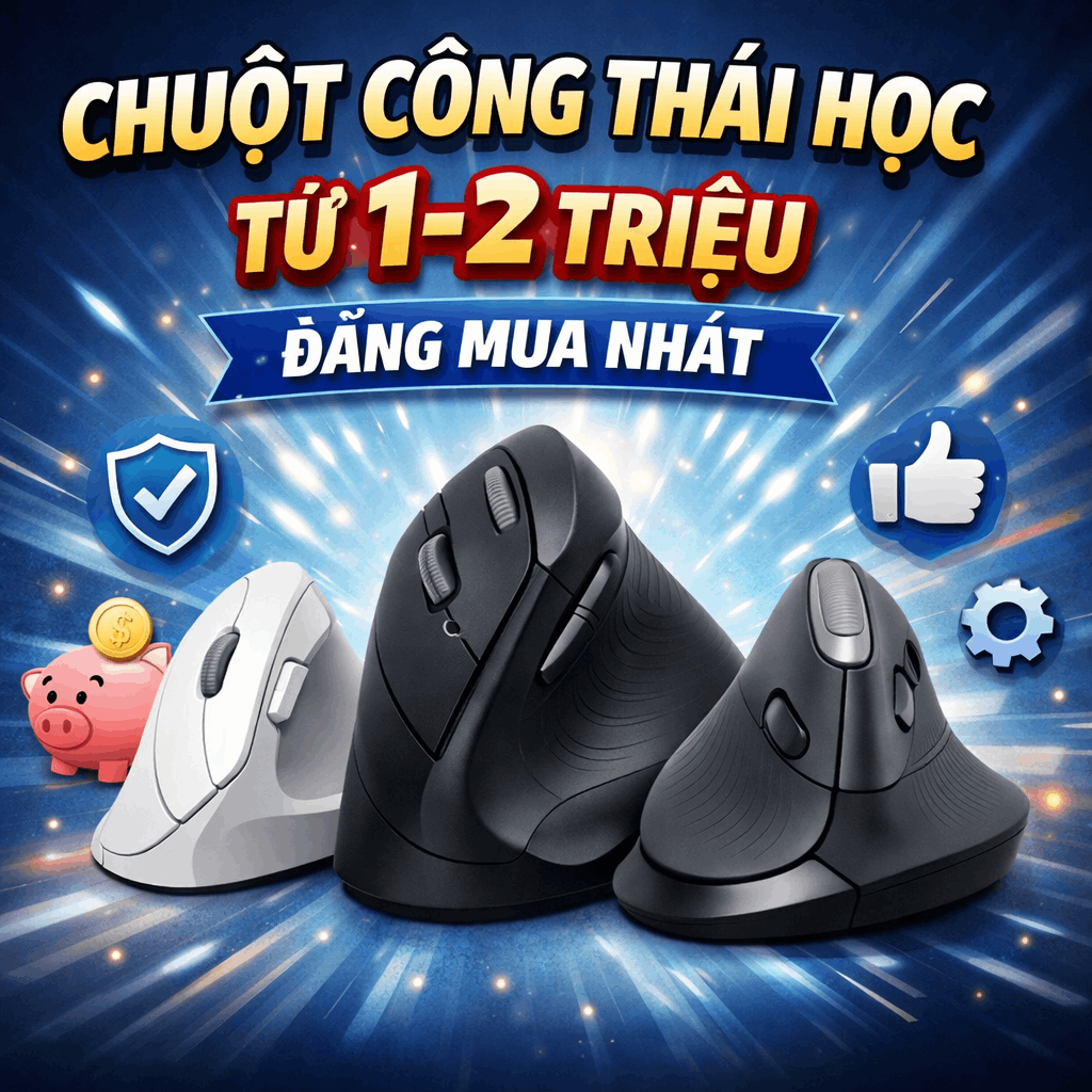 Chuột Công Thái Học Từ 1–2 Triệu Đáng Mua Nhất