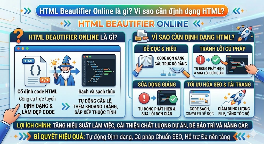 HTML Beautifier Online là gì? Vì sao cần định dạng HTML?