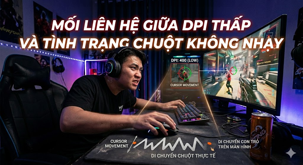 Mối Liên Hệ Giữa DPI Thấp Và Tình Trạng Chuột Không Nhạy