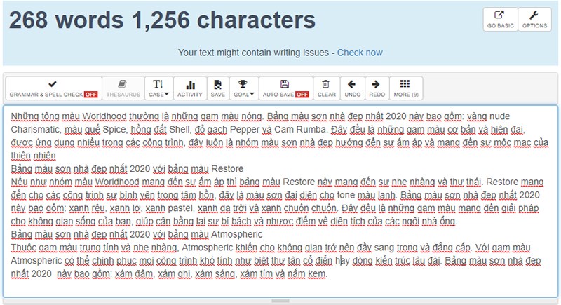 Những lỗi thường gặp khi đếm ký tự và số từ