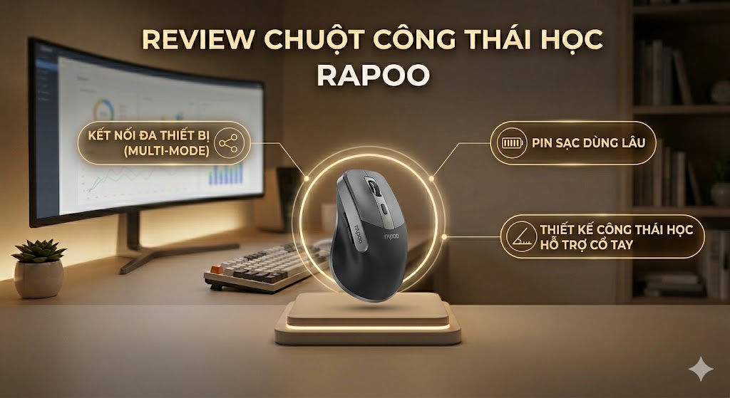 Review Chuột Công Thái Học Rapoo