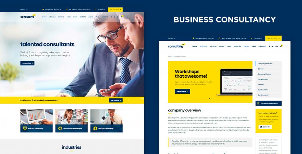 Top mẫu website giới thiệu công ty sang trọng và hiện đại