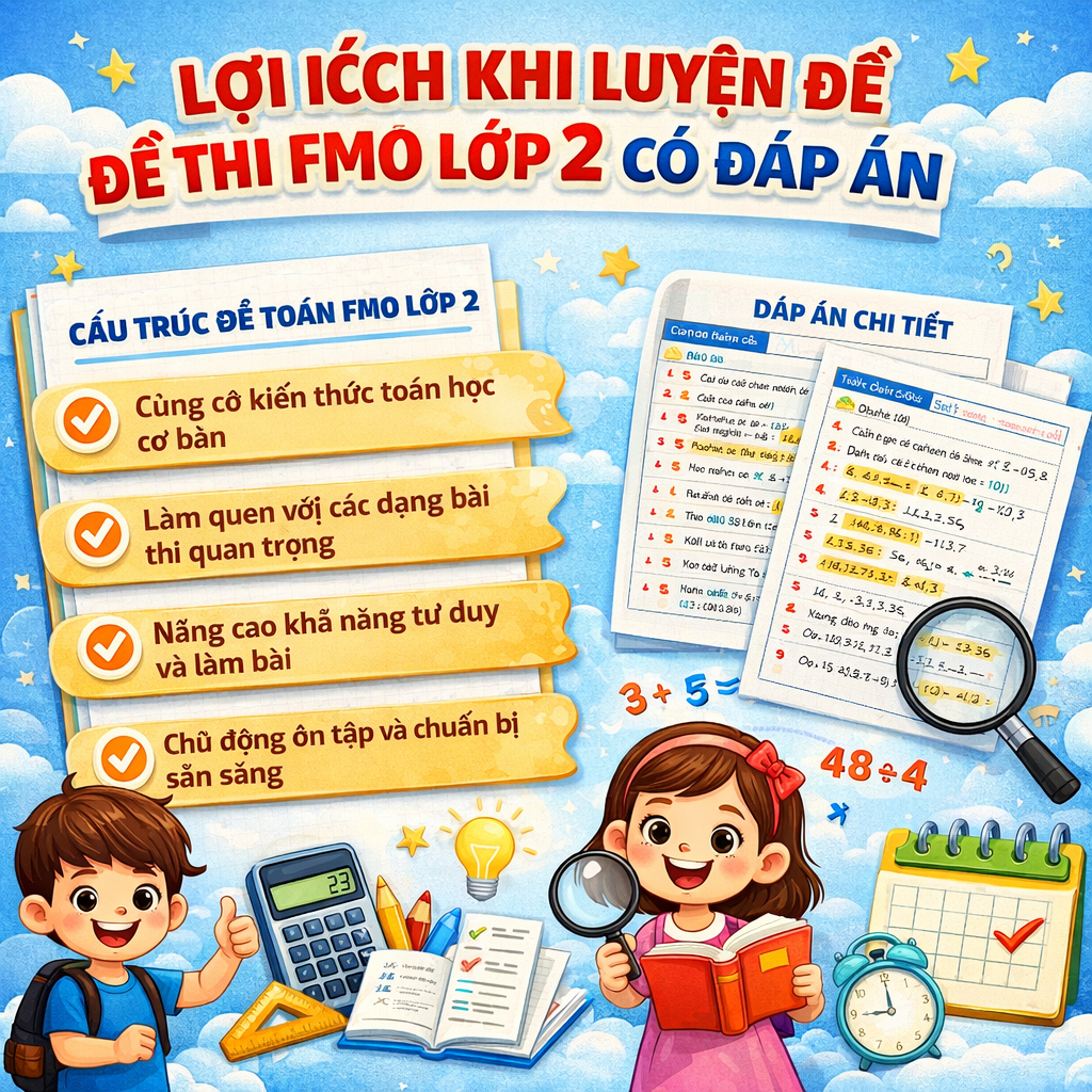Lợi ích khi luyện đề thi FMO lớp 2 có đáp án Lợi ích khi luyện đề thi FMO lớp 2 có đáp án