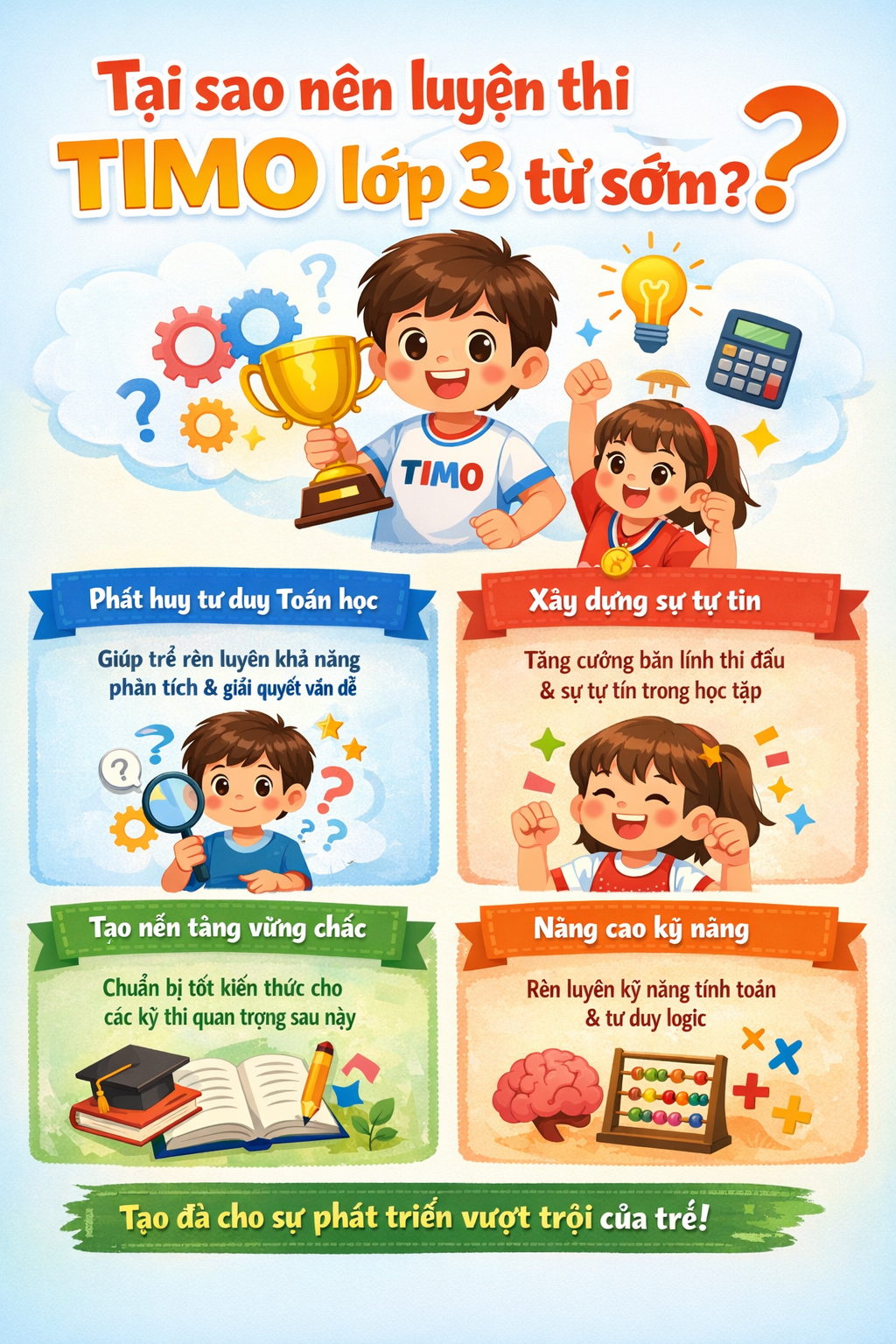 Tại sao nên luyện thi TIMO lớp 3 từ sớm?