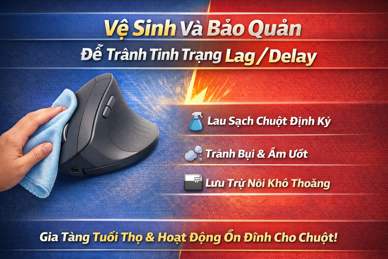 Vệ Sinh Và Bảo Quản Để Tránh Tình Trạng Lag / Delay