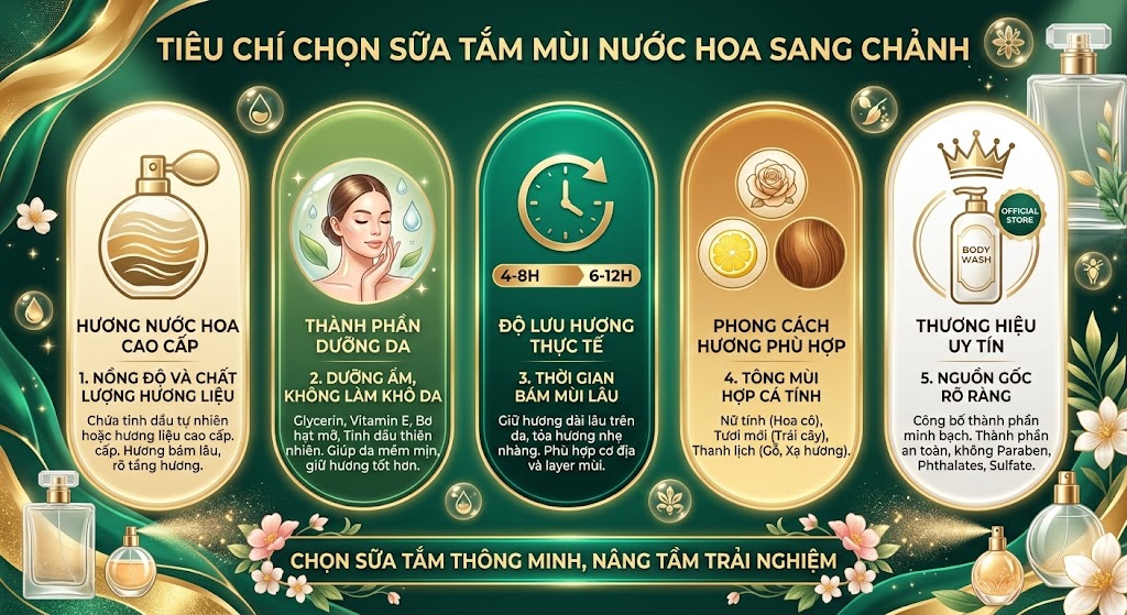 Bí Quyết Chọn Sữa Tắm Giá Rẻ Mùi Nước Hoa Lưu Hương Lâu