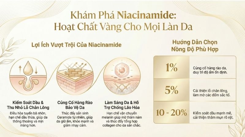 Các hoạt chất “vàng” trong skincare cho da mụn