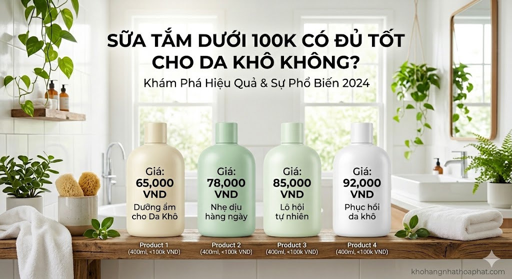 Sữa tắm dưới 100k có đủ tốt cho da khô không?